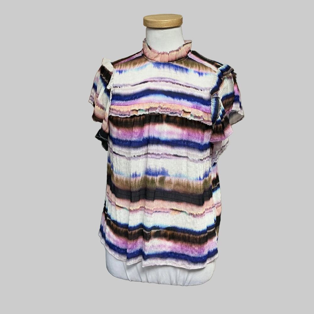 Marie Oliver purple print Sami blouse, size XS, NEW WITH TAGS!
